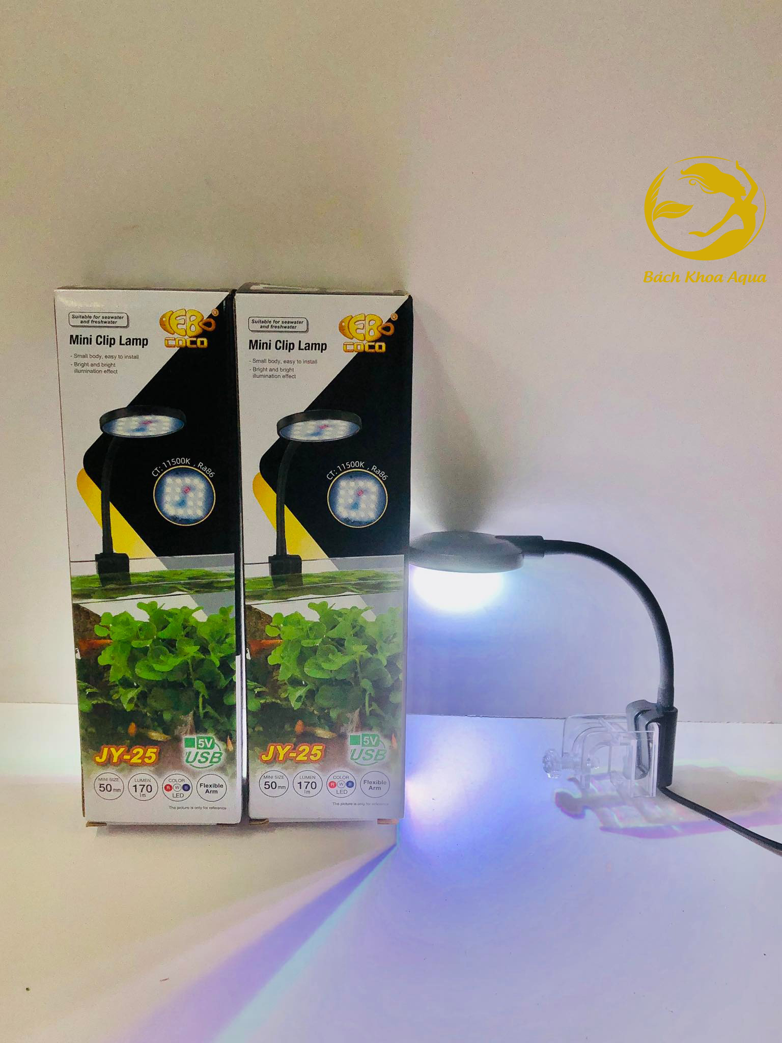 Đèn led mini Coco JY-25 RGB cho bể cá